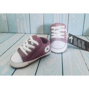 Converse Kids' Chuck Taylor All Star Cribster Shinefetti Purple Sz3